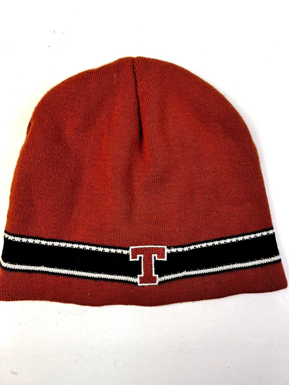 Texas Longhorn Beanie Knit Hat Orange Black College NCAA Sports Streetwear